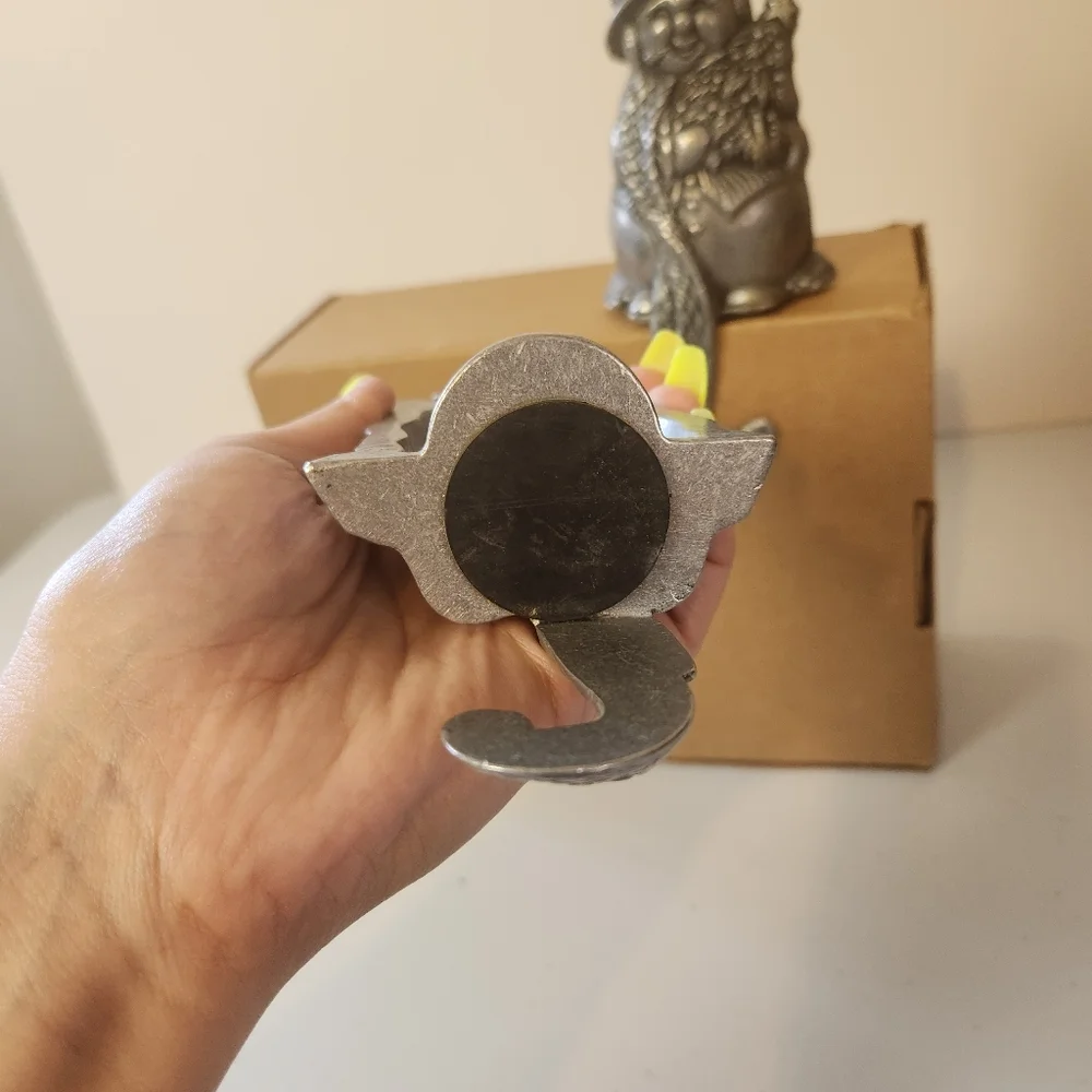 Carson Pewter Snowman Christmas Stocking Hanger Silver Tone Vintage Decor Frosty - Picture 4 of 5